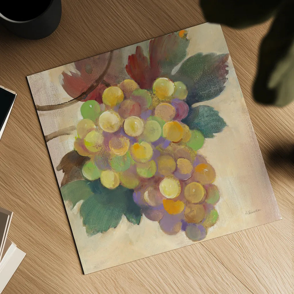 Grape Harvest I by Albena Hristova. Shown as a detailed flat fine art print, highlighting archival giclee quality. Available as an archival giclee rolled canvas, fine art paper, or poster print. SKU 55222a.