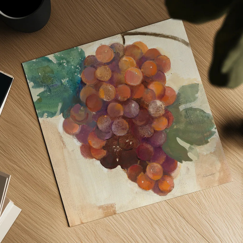 Grape Harvest III by Albena Hristova. Shown as a detailed flat fine art print, highlighting archival giclee quality. Available as an archival giclee rolled canvas, fine art paper, or poster print. SKU 55224a.