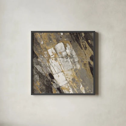 Hot Lava Neutral Flipped by Albena Hristova. Shown in a sleek black glass frame for a contemporary gallery look. Available as an archival giclee rolled canvas, fine art paper, or poster print. SKU 28415a.