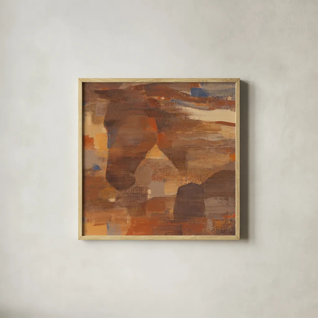 In the Wind by Albena Hristova. Shown in a natural wood glass frame for a timeless modern aesthetic. Available as an archival giclee rolled canvas, fine art paper, or poster print. SKU 37622a.