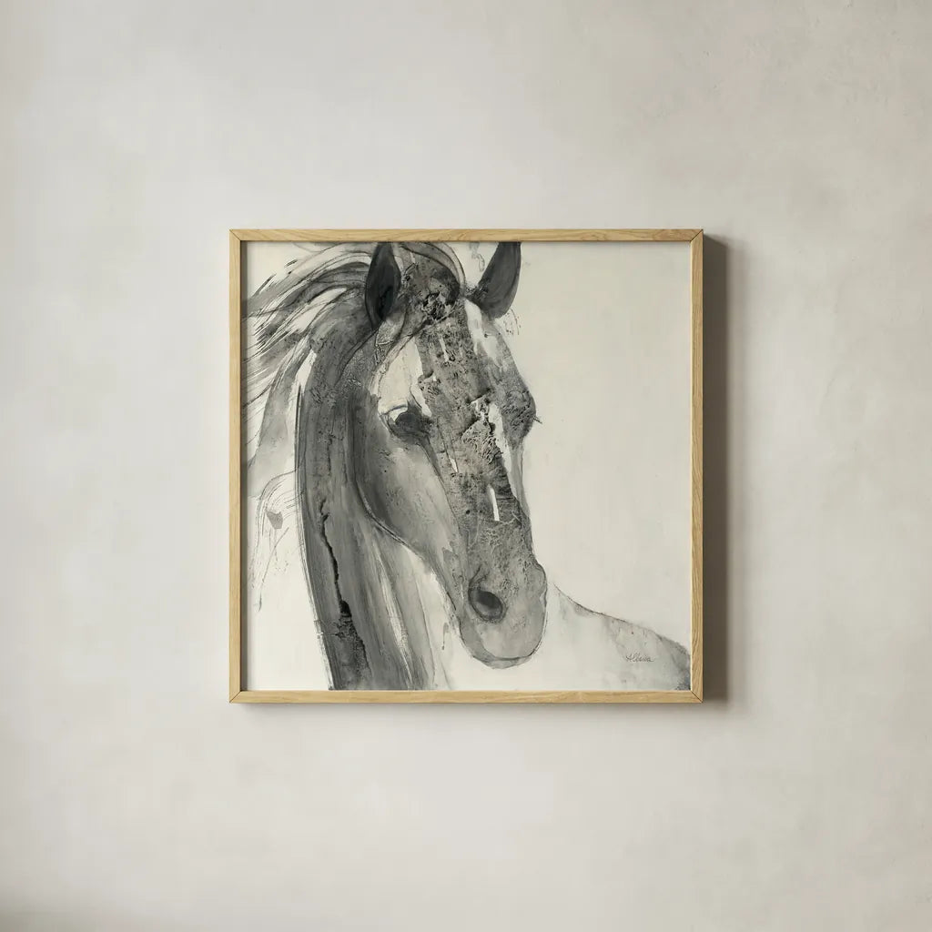 In the Wind I by Albena Hristova. Shown in a natural wood glass frame for a timeless modern aesthetic. Available as an archival giclee rolled canvas, fine art paper, or poster print. SKU 38268a.