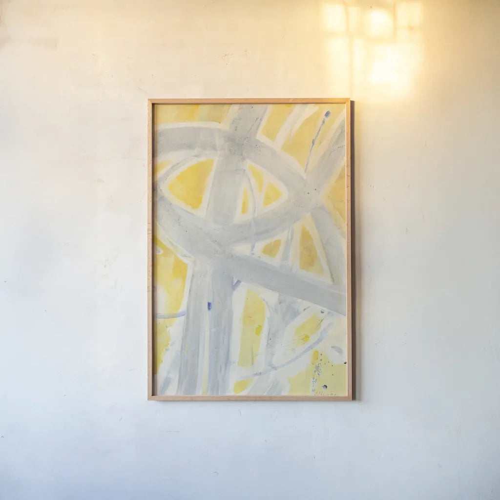 Intersections II by Albena Hristova. shown as a paper print in a natural frame. Available as a archival giclee rolled canvas, fine art paper, or poster print. SKU 64599h.