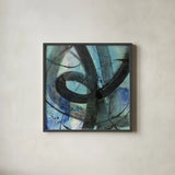 Into the Deep II by Albena Hristova. Shown in a sleek black glass frame for a contemporary gallery look. Available as an archival giclee rolled canvas, fine art paper, or poster print. SKU 64603a.
