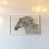 Into the Wind Ivory Crop by Albena Hristova. shown as a paper print in a white frame. Available as a archival giclee rolled canvas, fine art paper, or poster print. SKU 18666i.
