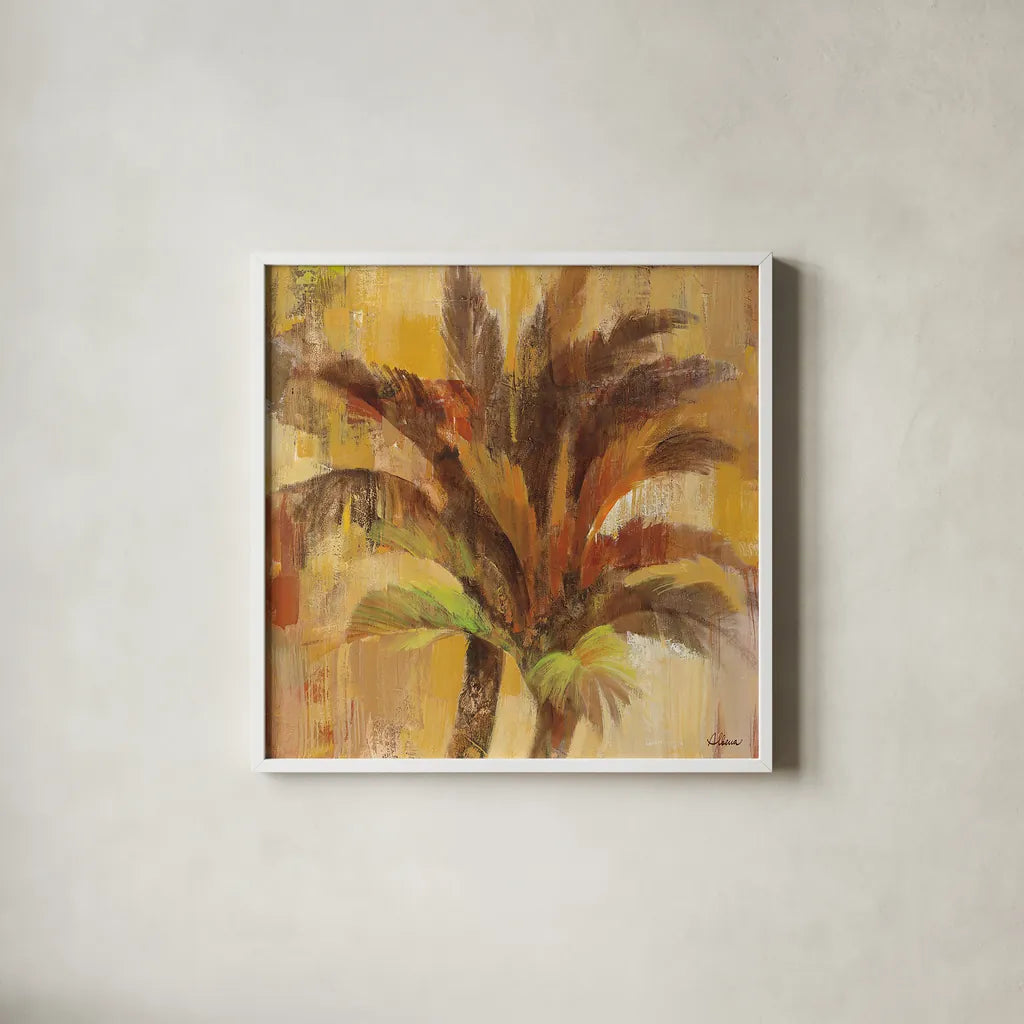 Island Breeze II by Albena Hristova. Shown in a crisp white glass frame for a clean and minimalist style. Available as an archival giclee rolled canvas, fine art paper, or poster print. SKU 16809a.