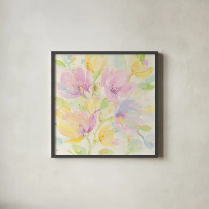 Its Spring by Albena Hristova. Shown in a sleek black glass frame for a contemporary gallery look. Available as an archival giclee rolled canvas, fine art paper, or poster print. SKU 53324a.
