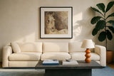Jasmine by Albena Hristova. Displayed in a glass frame with matte in a clean modern living room. Available as an archival giclee rolled canvas, fine art paper, or poster print. SKU 16694a.