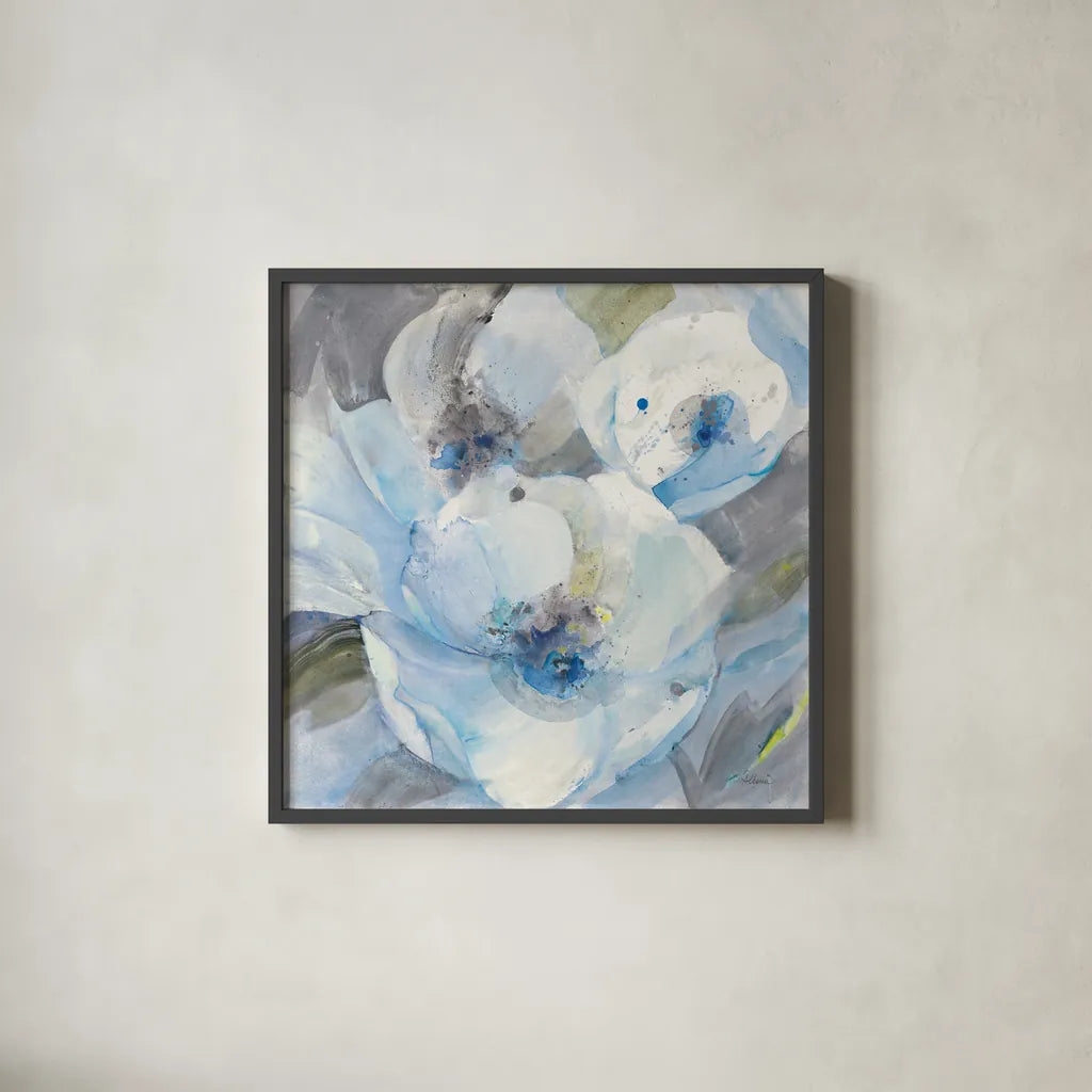 Joy by Albena Hristova. Shown in a sleek black glass frame for a contemporary gallery look. Available as an archival giclee rolled canvas, fine art paper, or poster print. SKU 46424a.