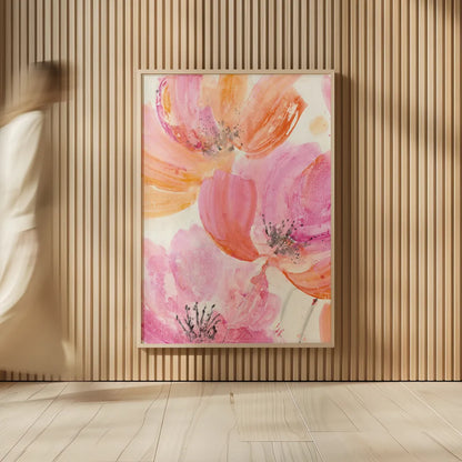 Joyous I by Albena Hristova. shown as over sized large wall art. Available as an archival giclee rolled canvas, fine art paper, or poster print. SKU 36353h.