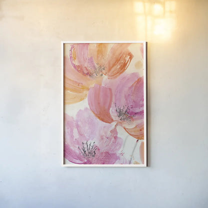 Joyous I by Albena Hristova. shown as a paper print in a white frame. Available as a archival giclee rolled canvas, fine art paper, or poster print. SKU 36353h.