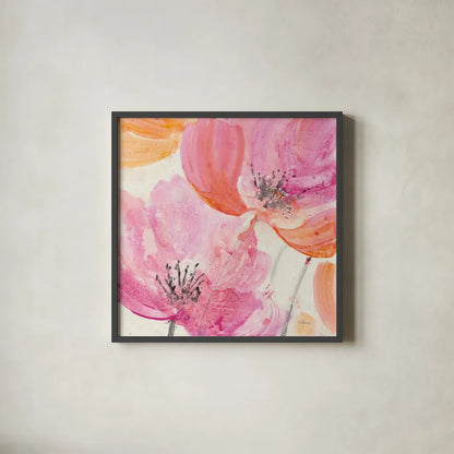 Joyous I Crop by Albena Hristova. Shown in a sleek black glass frame for a contemporary gallery look. Available as an archival giclee rolled canvas, fine art paper, or poster print. SKU 36353a.