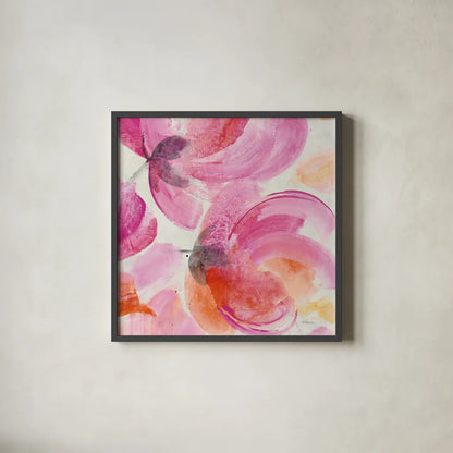 Joyous II Crop by Albena Hristova. Shown in a sleek black glass frame for a contemporary gallery look. Available as an archival giclee rolled canvas, fine art paper, or poster print. SKU 36354a.