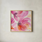 Joyous II Crop by Albena Hristova. Shown in a natural wood glass frame for a timeless modern aesthetic. Available as an archival giclee rolled canvas, fine art paper, or poster print. SKU 36354a.