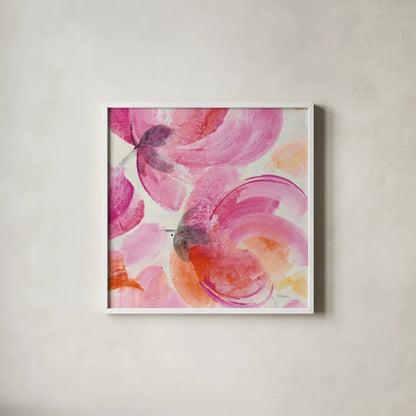 Joyous II Crop by Albena Hristova. Shown in a crisp white glass frame for a clean and minimalist style. Available as an archival giclee rolled canvas, fine art paper, or poster print. SKU 36354a.