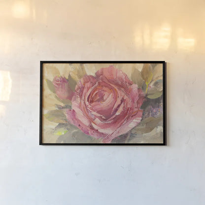 June Roses I Purple by Albena Hristova. shown as a paper print in a black flame. Available as a archival giclee rolled canvas, fine art paper, or poster print. SKU 19133i.