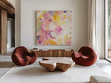 Kaleidoscope Horse I by Albena Hristova. Shown as extra-large giant wall art in a modern living room. Available as an archival giclee rolled canvas, fine art paper, or poster print. SKU 51987a.