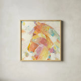 Kaleidoscope Horse II by Albena Hristova. Shown in a natural wood glass frame for a timeless modern aesthetic. Available as an archival giclee rolled canvas, fine art paper, or poster print. SKU 51988a.