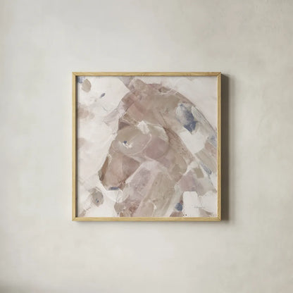 Kaleidoscope Horse II Neutral Navy by Albena Hristova. Shown in a natural wood glass frame for a timeless modern aesthetic. Available as an archival giclee rolled canvas, fine art paper, or poster print. SKU 56055a.