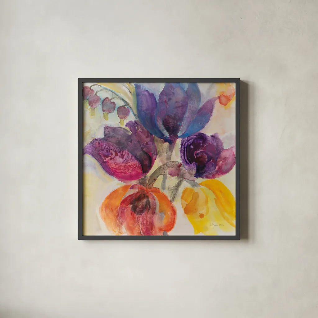 Late Summer I by Albena Hristova. Shown in a sleek black glass frame for a contemporary gallery look. Available as an archival giclee rolled canvas, fine art paper, or poster print. SKU 86630a.