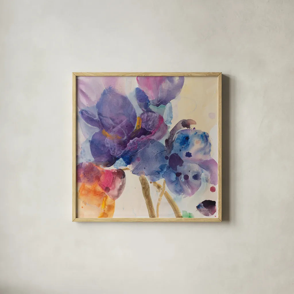 Late Summer II by Albena Hristova. Shown in a natural wood glass frame for a timeless modern aesthetic. Available as an archival giclee rolled canvas, fine art paper, or poster print. SKU 86631a.