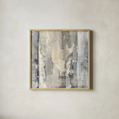 Linear Rocks by Albena Hristova. Shown in a natural wood glass frame for a timeless modern aesthetic. Available as an archival giclee rolled canvas, fine art paper, or poster print. SKU 63826a.