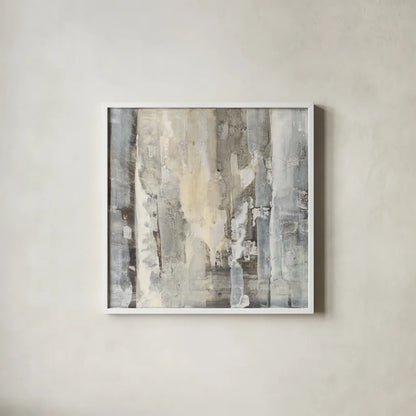 Linear Rocks by Albena Hristova. Shown in a crisp white glass frame for a clean and minimalist style. Available as an archival giclee rolled canvas, fine art paper, or poster print. SKU 63826a.