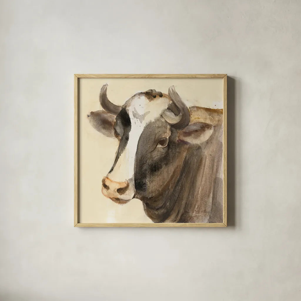 Looking at You II by Albena Hristova. Shown in a natural wood glass frame for a timeless modern aesthetic. Available as an archival giclee rolled canvas, fine art paper, or poster print. SKU 33939a.