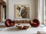 Looking at You II by Albena Hristova. Shown as extra-large giant wall art in a modern living room. Available as an archival giclee rolled canvas, fine art paper, or poster print. SKU 33939a.