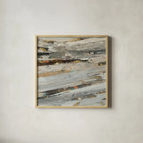 Lots of Layers I Crop by Albena Hristova. Shown in a natural wood glass frame for a timeless modern aesthetic. Available as an archival giclee rolled canvas, fine art paper, or poster print. SKU 46421a.