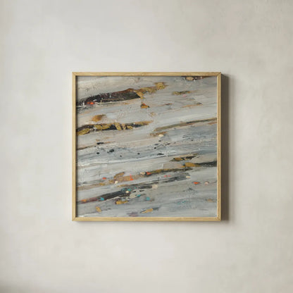 Lots of Layers II Crop by Albena Hristova. Shown in a natural wood glass frame for a timeless modern aesthetic. Available as an archival giclee rolled canvas, fine art paper, or poster print. SKU 46422a.