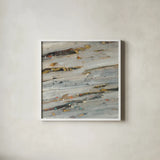 Lots of Layers II Crop by Albena Hristova. Shown in a crisp white glass frame for a clean and minimalist style. Available as an archival giclee rolled canvas, fine art paper, or poster print. SKU 46422a.