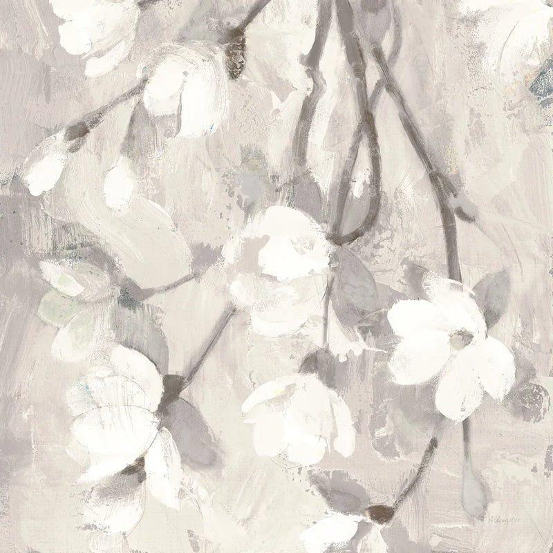 Magnolia Branch Flipped Cream Crop by Albena Hristova. SKU 54513a. Archival Giclee Fine art print for wall decor.