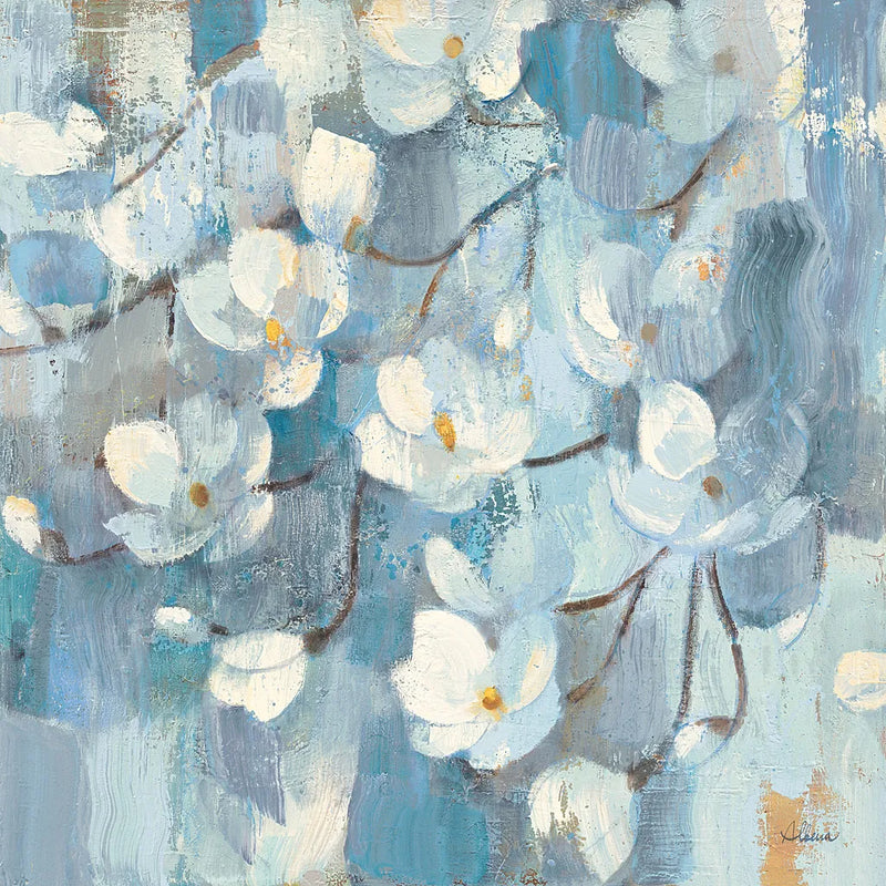 Magnolias in Spring I by Albena Hristova. SKU 55499a. Archival Giclee Fine art print for wall decor.