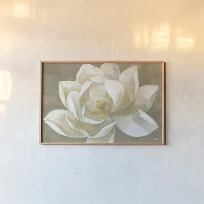 Majestic Beige by Albena Hristova. shown as a paper print in a natural frame. Available as a archival giclee rolled canvas, fine art paper, or poster print. SKU 24956i.