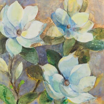 May Magnolias by Albena Hristova. SKU 91597a. Archival Giclee Fine art print for wall decor.