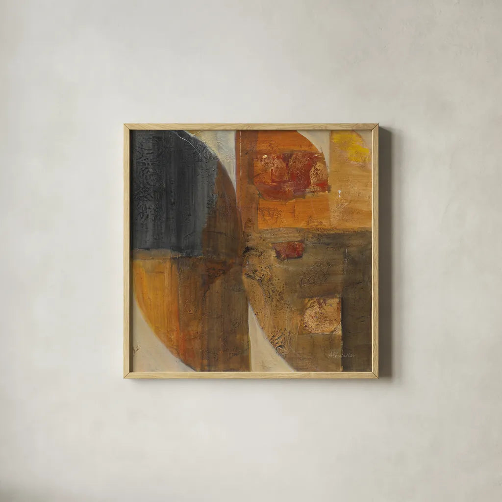 Meeting of Minds by Albena Hristova. Shown in a natural wood glass frame for a timeless modern aesthetic. Available as an archival giclee rolled canvas, fine art paper, or poster print. SKU 70621a.