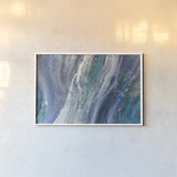 Merging Rivers by Albena Hristova. shown as a paper print in a white frame. Available as a archival giclee rolled canvas, fine art paper, or poster print. SKU 70619i.
