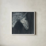 Midnight by Albena Hristova. Shown in a crisp white glass frame for a clean and minimalist style. Available as an archival giclee rolled canvas, fine art paper, or poster print. SKU 32473a.