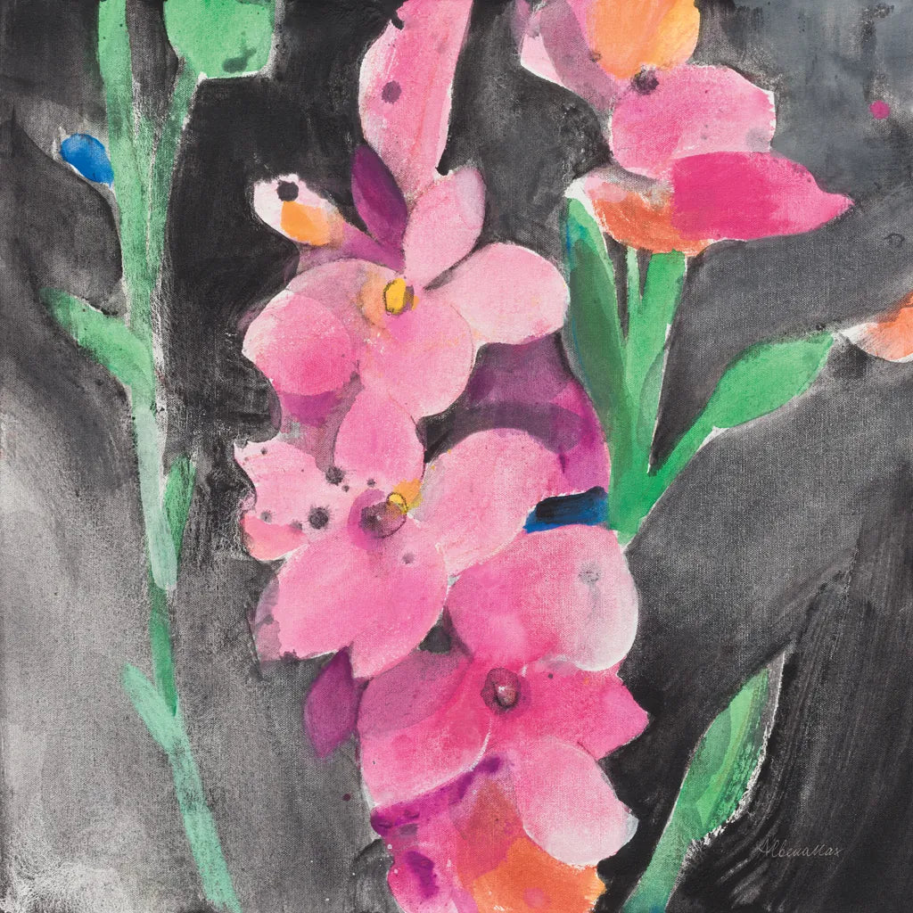 Midnight Blooms II by Albena Hristova. SKU 91599a. Archival Giclee Fine art print for wall decor.