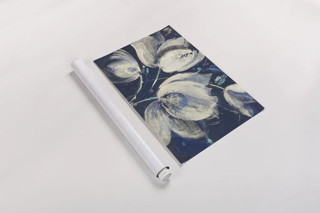 Midnight Garden Bright by Albena Hristova. shown as a rolled paper print. Available as archival giclee rolled canvas, fine art paper, or poster print. SKU 71360i.