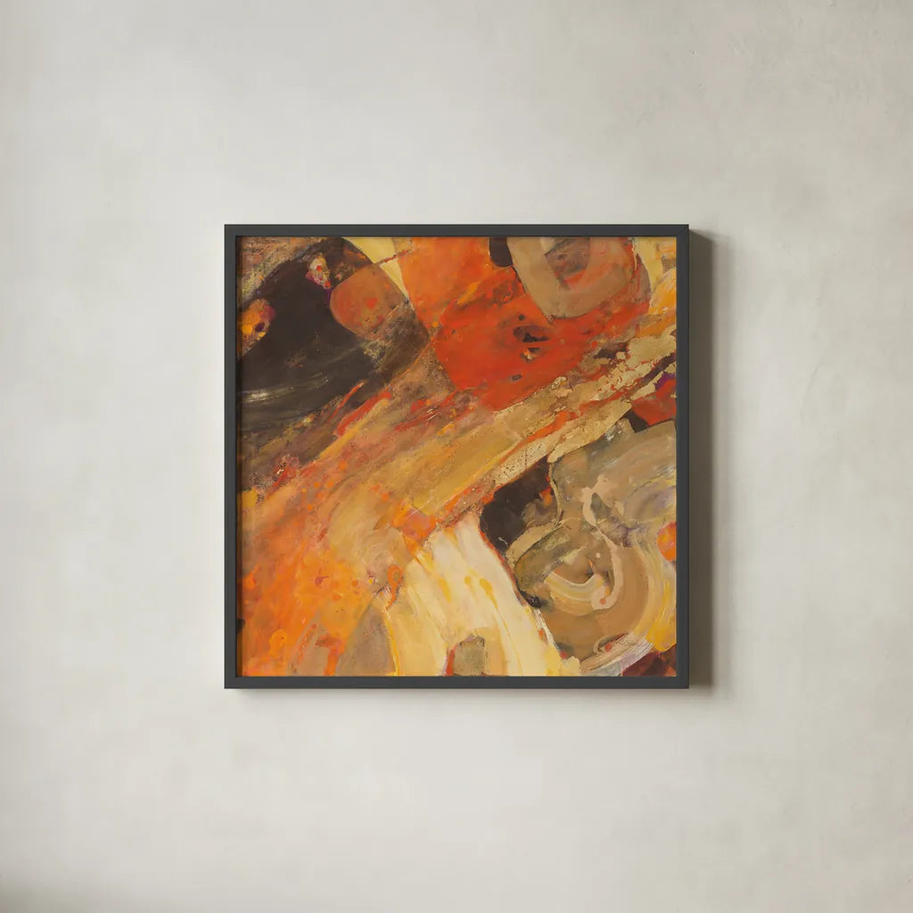 Moab by Albena Hristova. Shown in a sleek black glass frame for a contemporary gallery look. Available as an archival giclee rolled canvas, fine art paper, or poster print. SKU 25233a.