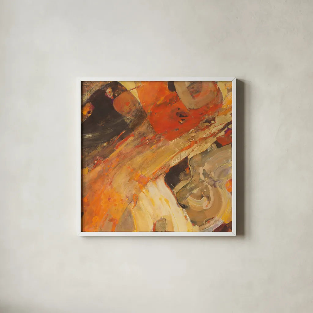 Moab by Albena Hristova. Shown in a crisp white glass frame for a clean and minimalist style. Available as an archival giclee rolled canvas, fine art paper, or poster print. SKU 25233a.