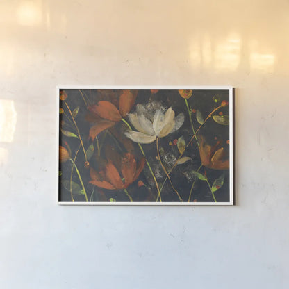 Moonlight Garden I Spice by Albena Hristova. shown as a paper print in a white frame. Available as a archival giclee rolled canvas, fine art paper, or poster print. SKU 32139i.