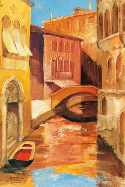 Morning on the Canal I by Albena Hristova. SKU 6320h. Archival Giclee Fine art print for wall decor.