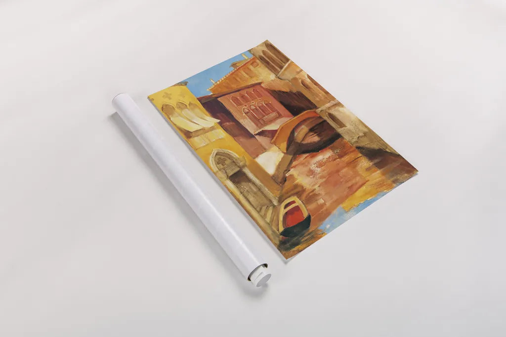 Morning on the Canal I by Albena Hristova. shown as a rolled paper print. Available as archival giclee rolled canvas, fine art paper, or poster print. SKU 6320h.