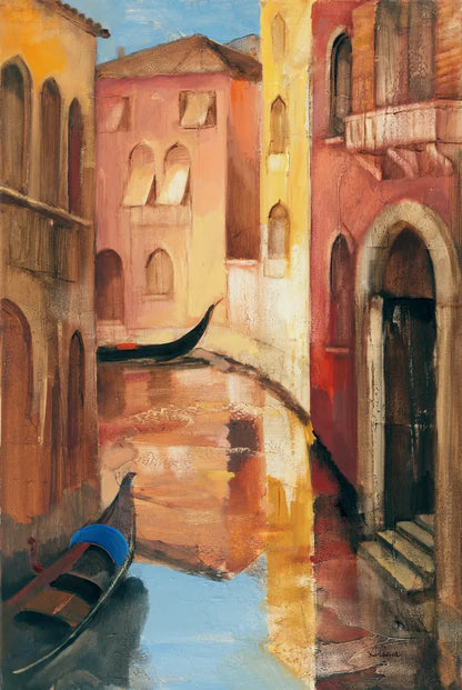 Morning on the Canal II by Albena Hristova. SKU 6321h. Archival Giclee Fine art print for wall decor.