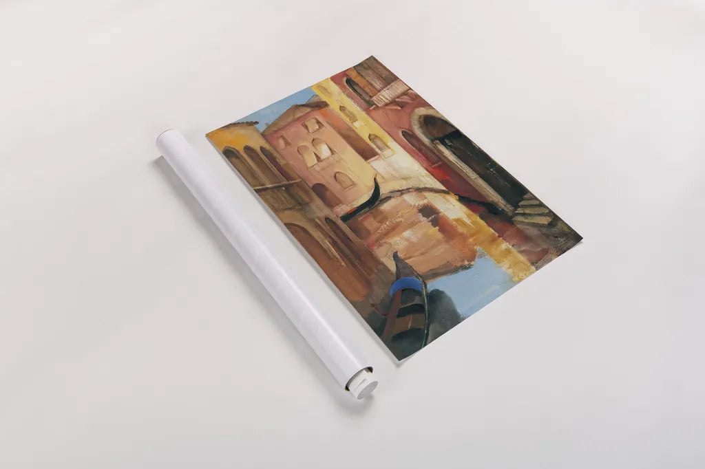 Morning on the Canal II by Albena Hristova. shown as a rolled paper print. Available as archival giclee rolled canvas, fine art paper, or poster print. SKU 6321h.