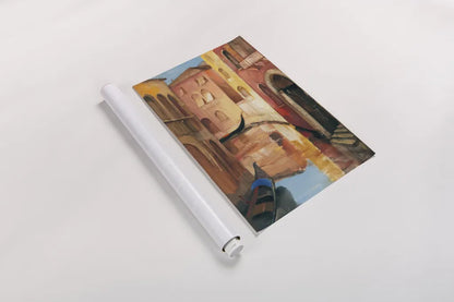 Morning on the Canal II by Albena Hristova. shown as a rolled paper print. Available as archival giclee rolled canvas, fine art paper, or poster print. SKU 6321h.