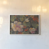 Night Garden v2 by Albena Hristova. shown as a paper print in a white frame. Available as a archival giclee rolled canvas, fine art paper, or poster print. SKU 30795i.