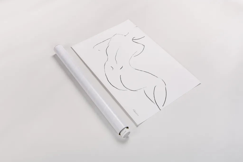 Nude Sketch III v2 by Albena Hristova. shown as a rolled paper print. Available as archival giclee rolled canvas, fine art paper, or poster print. SKU 80617i.